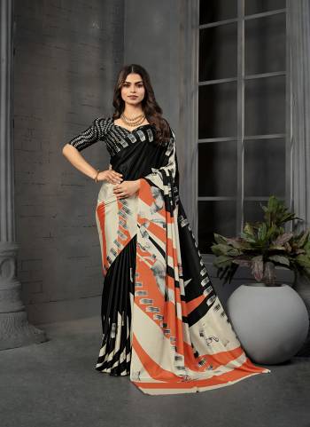 Attractive These Fastive And Party Wear Saree in Fine Colored.These Saree And Blouse is Fabricated On Malai Crepe Silk.Its Beautified With Designer Digital Printed.