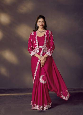 Look Attrective These Designer Party Wear Ready To Wear Saree With Blouse in Fine Colored.These Saree Are Soft Satin Silk And Blouse Soft Satin Silk is Fabricated.Its Beautified Solid,Heavy Fancy Desiger Embroidery With Hand Work .