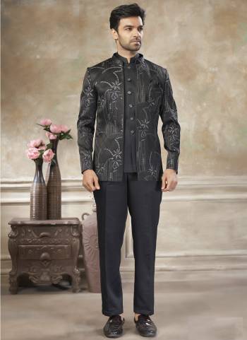 Looking These Party Wear Mans Wear Jodhpuri Style Top Bottom wearing this fashionable. Tailored Top And Bottom Are Imported Fabriced With Designer Thread,Sequance Embroidery Work.
