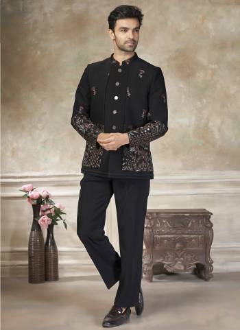 Looking These Party Wear Mans Wear Jodhpuri Style Top Bottom wearing this fashionable. Tailored Top And Bottom Are Imported Fabriced With Designer Thread,Sequance Embroidery Work.