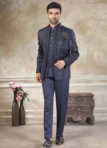 Looking These Party Wear Mans Wear Jodhpuri Style Top Bottom wearing this fashionable. Tailored Top And Bottom Are Imported Fabriced With Designer Thread,Sequance Embroidery Work.