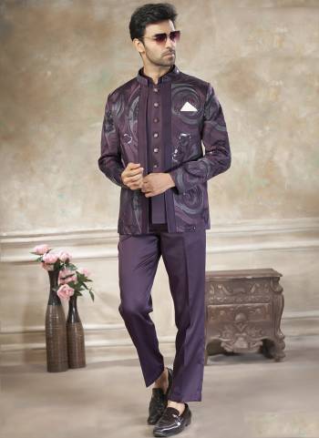 Looking These Party Wear Mans Wear Jodhpuri Style Top Bottom wearing this fashionable. Tailored Top And Bottom Are Imported Fabriced With Designer Thread,Sequance Embroidery Work.