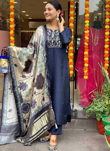 Looking These Suit in Fine Colored Pair With Bottom And Dupatta.These Top And Bottom Are Fabricated On Viscose Chanderi Pair With Lagdi Satin Dupatta.Its Beautified With Designer Embroidery Work,Printed.