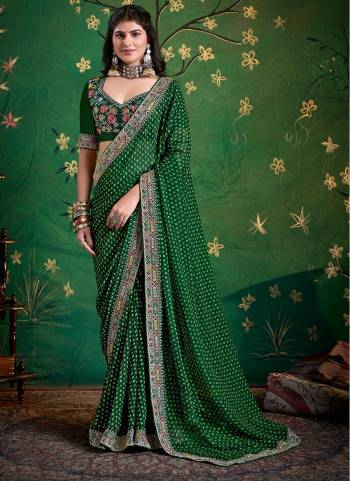 Garb These Party Wear Saree in Fine Colored.These Saree Are Georgette And Blouse is Fabricated On Georgette Pair.Its Beautified With Printed Designer With Embroidery Work Lace Border And Blouse.