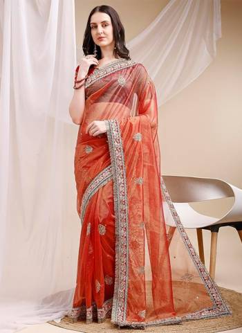 Looking These Party Wear Saree in Fine Colored.These Saree Are Banarasi Crush And Blouse is Fabricated On Mono Diamond.Its Beautified With Designer Thread,Daul Sequance Embroidery Work.