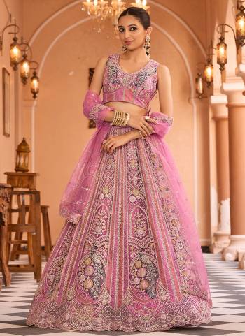 Attrective Looking This Party Wear Fine Color Fancy Heavy Designer Choli And Lahenga Fabriced On Net And Dupatta Net In Fabricated Beautified With Attrective Designer Heavy Sequance, Thread Embroidery Work. Buy Now.