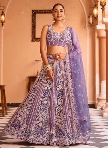 Attrective Looking This Party Wear Fine Color Fancy Heavy Designer Choli And Lahenga Fabriced On Net And Dupatta Net In Fabricated Beautified With Attrective Designer Heavy Sequance, Thread Embroidery Work. Buy Now.