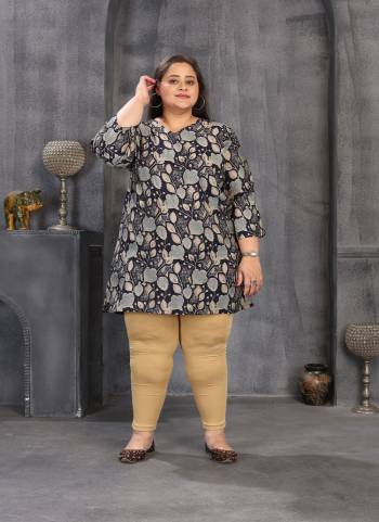 Grab These Beautiful Looking Readymade Big SizeTop.These Top is Fabricated On Chanderi.Its Beautified With Designer Printed.