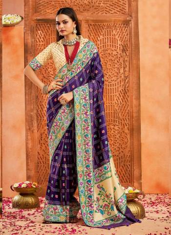 Attrective These Party Wear Saree in Fine Colored.These Saree Are Velvet Tussar Silk And Blouse is Fabricated On Velvet Tussar Silk Pair.Its Beautified With Designer Paithani Pallu With Ghatchola Printed.