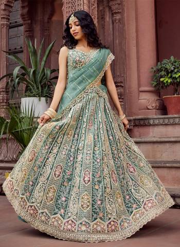 Attrective Looking This Party Wear Fine Color Fancy Heavy Designer Choli And Lahenga Fabriced On Net And Dupatta Net In Fabricated Beautified With Attrective Designer Heavy Sequance,Thread Embroidery Work. Buy Now.