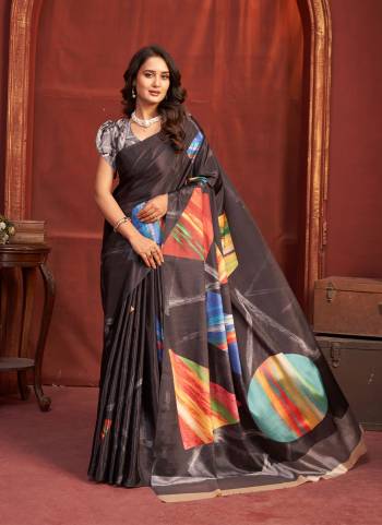 Looking These Fastive And Party Wear Saree in Fine Colored.These Saree And Blouse is Fabricated On Malai Crepe Silk.Its Beautified With Designer Digital Printed.