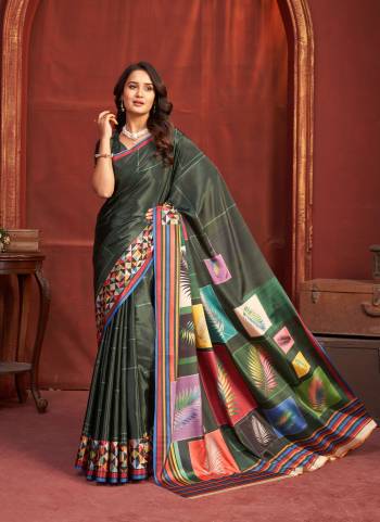 Looking These Fastive And Party Wear Saree in Fine Colored.These Saree And Blouse is Fabricated On Malai Crepe Silk.Its Beautified With Designer Digital Printed.