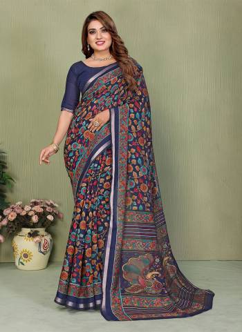 Garb These Party Wear Saree in Fine Colored.These Saree And Blouse is Fabricated On Mul Cotton.Its Beautified With Designer Traditional Digital Printed.