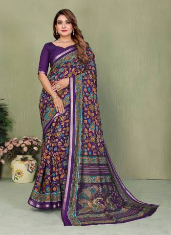 Garb These Party Wear Saree in Fine Colored.These Saree And Blouse is Fabricated On Mul Cotton.Its Beautified With Designer Traditional Digital Printed.