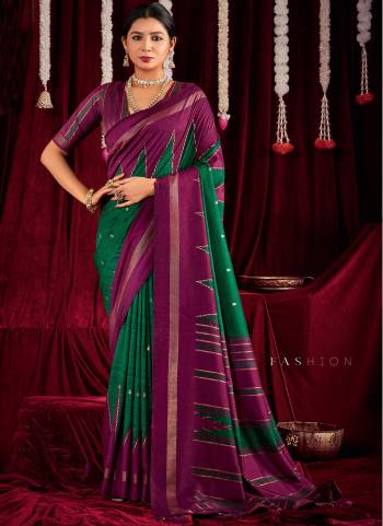 Garb These Traditinol Party Wear Saree in Fine Colored.These Saree Are Ikkat Silk And Blouse is Fabricated On Ikkat Silk Pair.Its Beautified With Designer Zig Zag Printed.