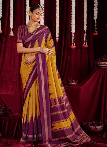 Garb These Traditinol Party Wear Saree in Fine Colored.These Saree Are Ikkat Silk And Blouse is Fabricated On Ikkat Silk Pair.Its Beautified With Designer Zig Zag Printed.