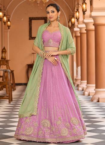 Attrective Looking This Party Wear Fine Color Fancy Heavy Designer Choli And Lahenga Fabriced On Tissue And Dupatta Tissue In Fabricated Beautified With Attrective Designer Sequance Embroidery Work. Buy Now.