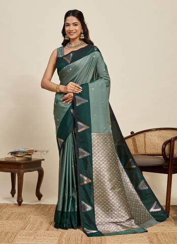 Attractive This Party Wear Saree Paired With Blouse.This Saree And Blouse Are Soft Silk Fabric With Woven Jari Designer. Buy This Pretty Saree Now.