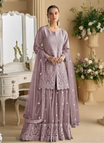Attractive These Party Wear Free Size Stitched Plazzo Suit in Fine Colored Pair With Dupatta.These Top And Dupatta Are Net And Bottom Are Crepe Silk And Pair With Santoon Inner.Its Beautified With Heavy Designer Embroidery Work.