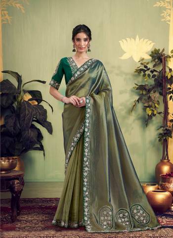 Look Attractive These Designer Party Wear Fancy Saree in Fine Colored.These Saree Are Glass Tissue And Blouse Malai Satin Silk is Fabricated.Its Beautified Fancy Designer Embroidery, Hand Work.