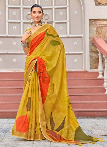 Looking These Designer Party Wear Saree in Fine Colored.These Saree Are Linen Silk And Blouse is Fabricated On Linen Silk Pair.Its Beautified With Designer Digital Printed.