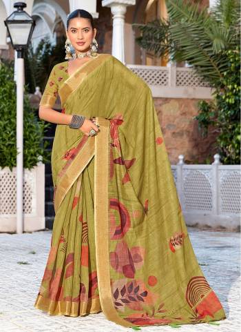 Looking These Designer Party Wear Saree in Fine Colored.These Saree Are Linen Silk And Blouse is Fabricated On Linen Silk Pair.Its Beautified With Designer Digital Printed.