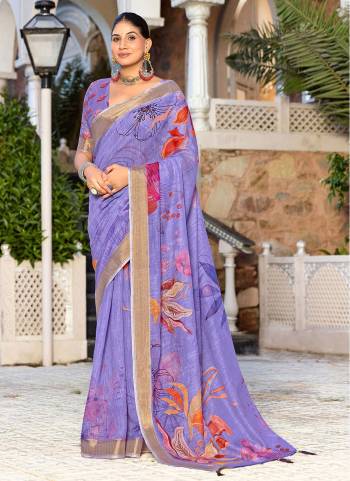 Looking These Designer Party Wear Saree in Fine Colored.These Saree Are Linen Silk And Blouse is Fabricated On Linen Silk Pair.Its Beautified With Designer Digital Printed.