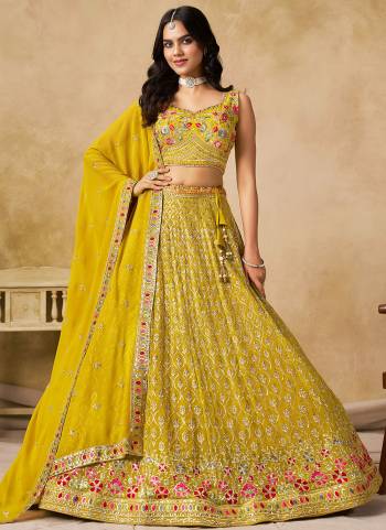 For A Designer Look,Grab These Party Wear Lehenga Choli in Fine Colored.These Lehenga And Blouse Are Fabricated On Georgette Pair With Dupatta Are Georgette.Its Beautified With Designer Thread,Sequance Embroidery Work.