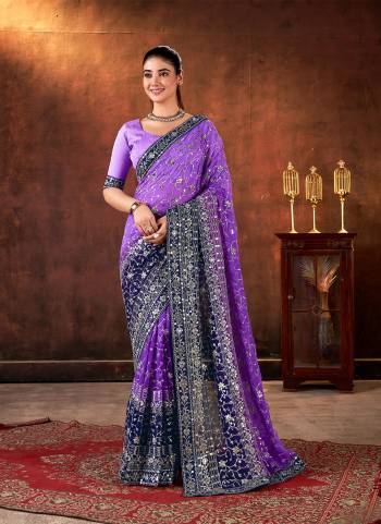 Looking These Party Wear Fancy Saree in Fine Colored.These Saree Are Georgette And Blouse is Fabricated On Mono Banglori.Its Beautified With Padding Designer With7mm Sequance Embroidery Work.