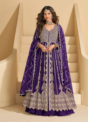 Attractive These Party Wear Free Size Stitched Anarkali Suit in Fine Colored Pair.These Top And Dupatta Are Chinon And Pair With Santoon Inner.Its Beautified With Heavy Designer Embroidery Work.
