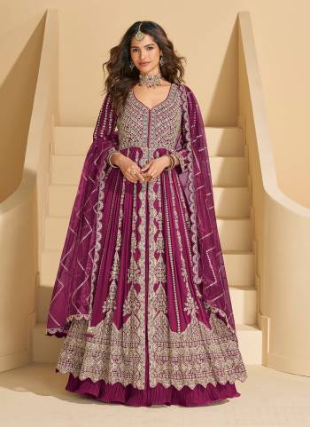 Attractive These Party Wear Free Size Stitched Anarkali Suit in Fine Colored Pair.These Top And Dupatta Are Chinon And Pair With Santoon Inner.Its Beautified With Heavy Designer Embroidery Work.