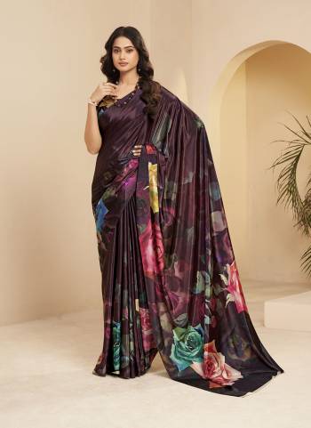 Attractive These Fastive And Party Wear Saree in Fine Colored.These Saree And Blouse is Fabricated On Malai Crepe Silk.Its Beautified With Designer Digital Printed.
