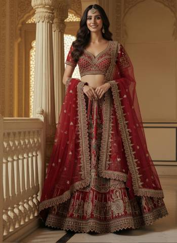 For A Fancy Designer Look,Grab These Lehenga Choli With Dupatta in Fine Colored.These Lehenga And Choli Are Silk And Dupatta Are Fabricated On Soft Net Pair.Its Beautified With Heavy Fancy Sequance,Dori,Multy Thread Embroidery,Beads Hand Work. 