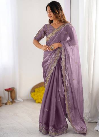 Looking These Party Wear Saree in Fine Colored.These Saree Are Burbery Silk And Blouse is Fabricated On Burbery Silk.Its Beautified With Fancy Designer Embroidery Work.
