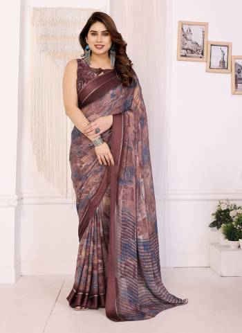 Garb These Party Wear Saree in Fine Colored.These Saree Are Moss Satin Patta And Blouse is Moss Satin Patta Fabricated.Its Beautified With Designer Printed.