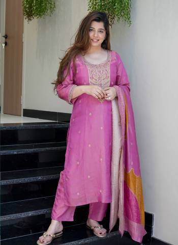 Garb These Suit in Fine Colored Pair With Bottom And Dupatta.These Top Are Viscose Shimmer And Bottom Are Fabricated On Viscose Shimmer Pair With Jacquard Silk Dupatta.Its Beautified With Designer Embroidery Work.