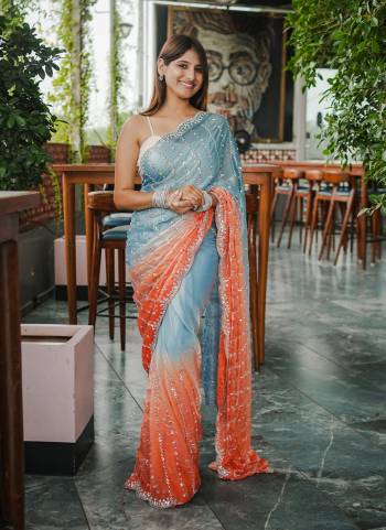 Looking These Fancy Party Wear Saree in Fine Pedding Colored.These Saree Are Fendy Satin And Blouse is Fendy Satin Fabricated.Its Beautified With Pedding Doul Color,Designer Beads Hand Work.