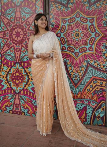 Looking These Fancy Party Wear Saree in Fine Pedding Colored.These Saree Are Fendy Satin And Blouse is Fendy Satin Fabricated.Its Beautified With Pedding Doul Color,Designer Beads Hand Work.