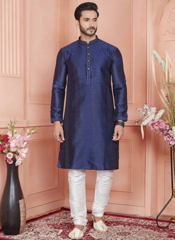 Looking These Party Wear Mans Wear Kutra Payjama wearing this fashionable. These Kurta Are Jacquard Silk And Payjama Art Silk finest Fabriced With Woven Designer With Embroidery Work.