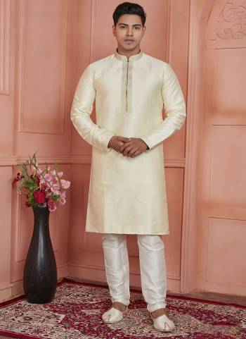 Looking These Party Wear Mans Wear Kutra Payjama wearing this fashionable. These Kurta Are Jacquard Silk And Payjama Art Silk finest Fabriced With Woven Designer With Embroidery Work.