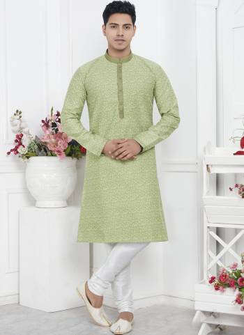 Looking These Party Wear Mans Wear Kutra Payjama wearing this fashionable. These Kurta Are Jacquard Silk And Payjama Art Silk finest Fabriced With Woven Designer With Embroidery Work.