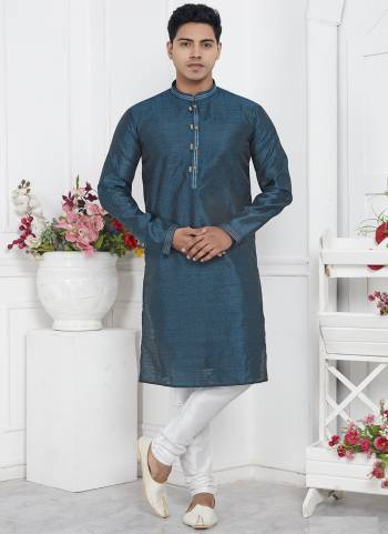 Looking These Party Wear Mans Wear Kutra Payjama wearing this fashionable. These Kurta Are Jacquard Silk And Payjama Art Silk finest Fabriced With Woven Designer With Embroidery Work.