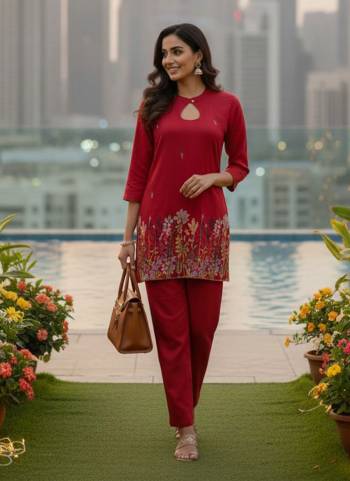 Attactive These Designer Co Ord Ready Made Dress in Fine Colored.These Top Are Cotton Silk And Bottom Are Fabricated On Cotton Silk Pair.Its Beautified With Designer Embroidery Work.