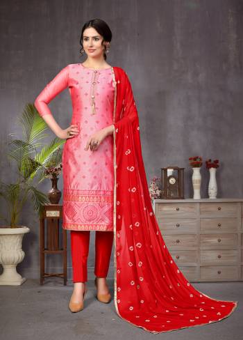 Top Banarsi Jackard With Bandani Print & Dupata nasnin Bandani Print With Border Style & Bottom