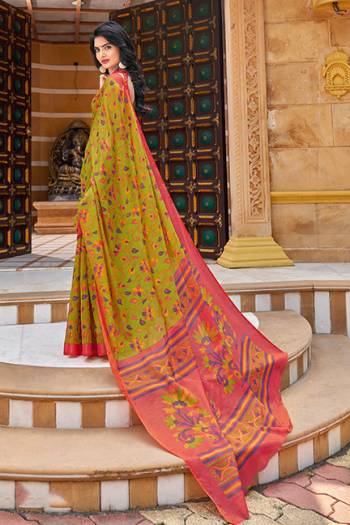 Adorn The Pretty Angelic Look Wearing This Heavy Brasso Designer Saree With Contrasting Blouse. This Saree Is Fabricated On N*P Brasso Paired With Art Silk Fabricated Blouse. Its Pretty Color Pallete Will Give An Attractive Look To Your Personality. 