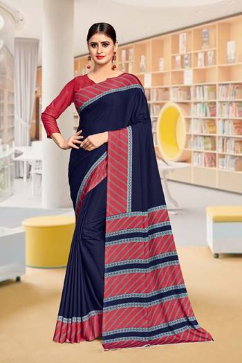 Grab This Pretty Elegant Looking Designer Saree In Fancy Colours Paired With Contrasting Colored Blouse. This Saree And Blouse Are Crepe Silk Based Beautified With Gala Print. Buy Now.