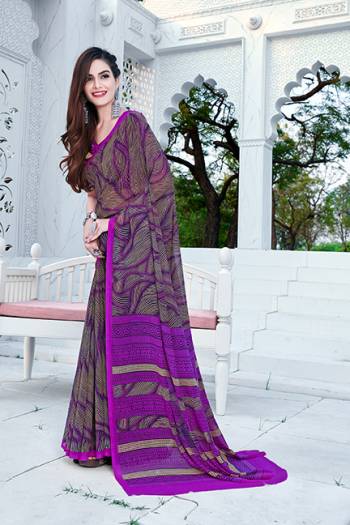 Attractive Heavy Diamond Georgette Fancy Mill Printed Saree And Blause.