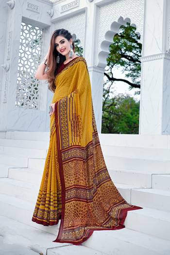 Attractive Heavy Diamond Georgette Fancy Mill Printed Saree And Blause.