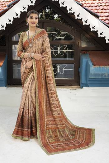 Celebrate This Festive Season In This Very Pretty Designer Saree Paired With Contrasting Colored Blouse. This Saree and Blouse Are Silk Based With Woven Jari Beautified With Detailed Premium Digital Print with Jari.Buy Now. 