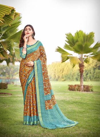 Grab This Pretty Elegant Looking Designer Saree In Black Brasso Print With Contrasting With Blouse. This Saree And Blouse Are Brasso Based Beautified With Stylelist Print. Buy Now. 